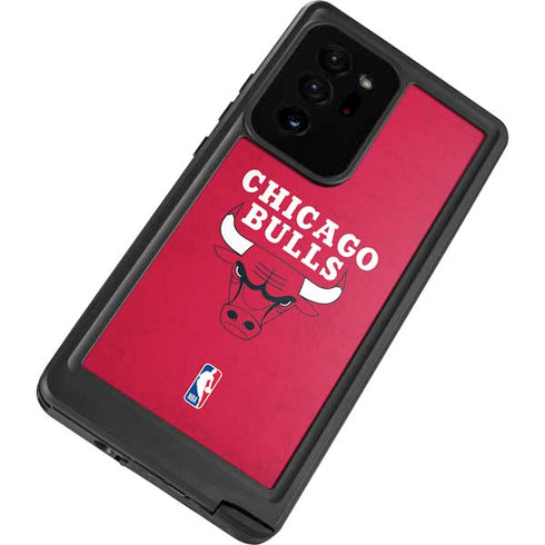 NBA Chicago Bulls Red Distressed Galaxy Note20 Ultra 5G Waterproof Case